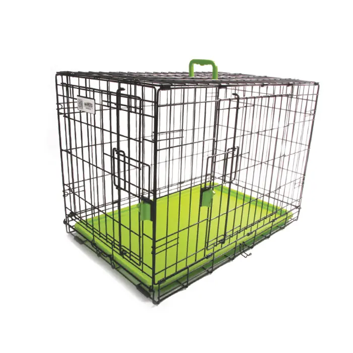 M-PETS VOYAGER İKİ KAPILI SMALL KÖPEK KAFESİ YEŞİL 61X46X48CM