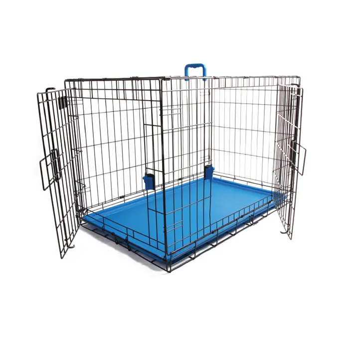 M-PETS VOYAGER İKİ KAPILI XLARGE KÖPEK KAFESİ MAVİ 106X71X76CM