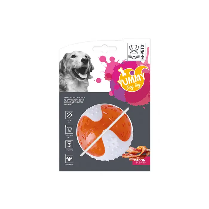 M-PETS YUMMY BALL ET AROMALI KAUÇUK KÖPEK OYUNCAĞI