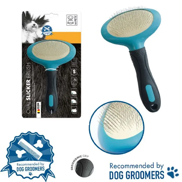 M-PETS İNCE TELLİ OVAL KÖPEK FIRÇASI SMALL 10,5CMX18,5CM