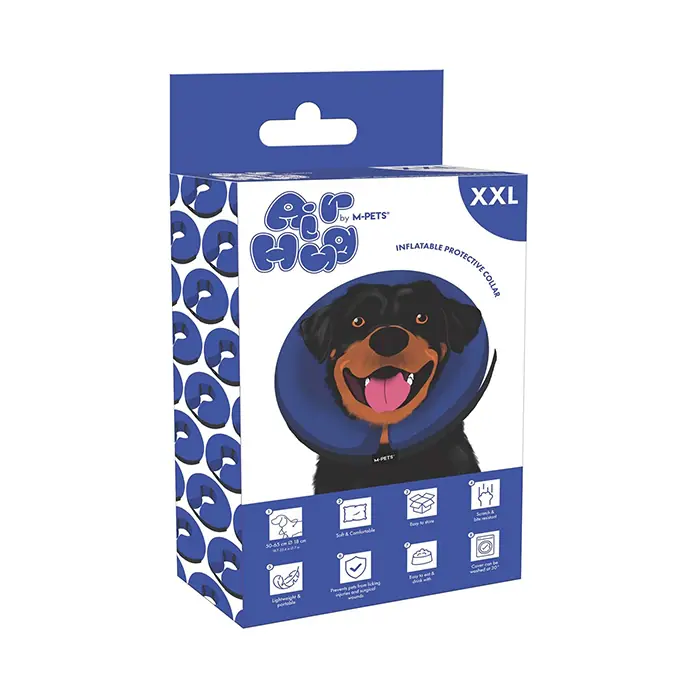 M-PETS AİR HUG ŞİŞİRİLEBİLİR KORUYUCU KÖPEK YAKA TASMASI XXLARGE