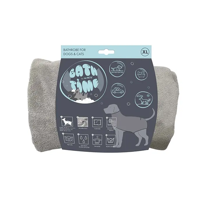 M-PETS BATH TİME KÖPEK BORNOZU XLARGE