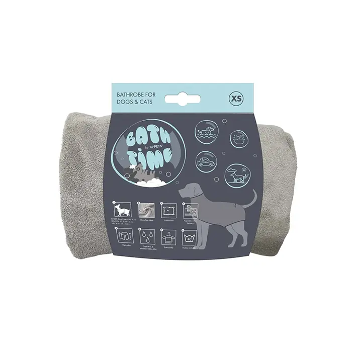 M-PETS BATH TİME KÖPEK BORNOZU XSMALL