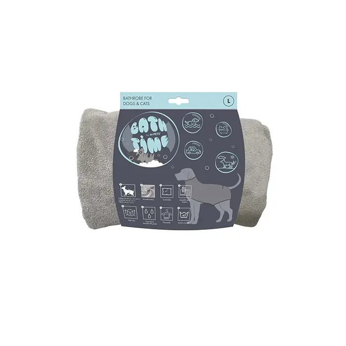 M-PETS BATH TİME MİKROFİBER KÖPEK BORNOZU 52-72CM LARGE