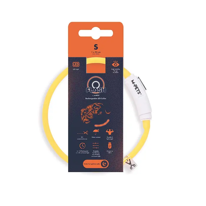 M-PETS FLASH LED KÖPEK BOYUN TASMASI 35CM SMALL