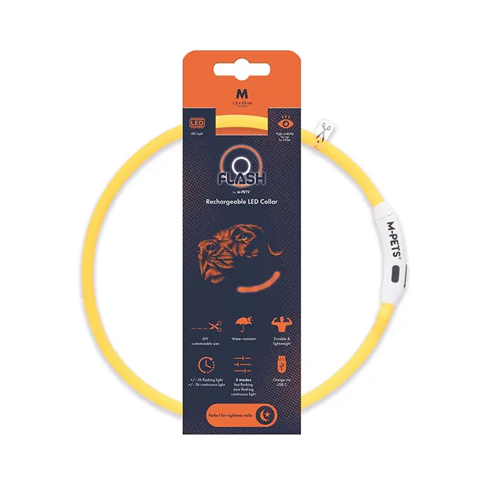M-PETS FLASH LED KÖPEK BOYUN TASMASI MEDİUM 65CM