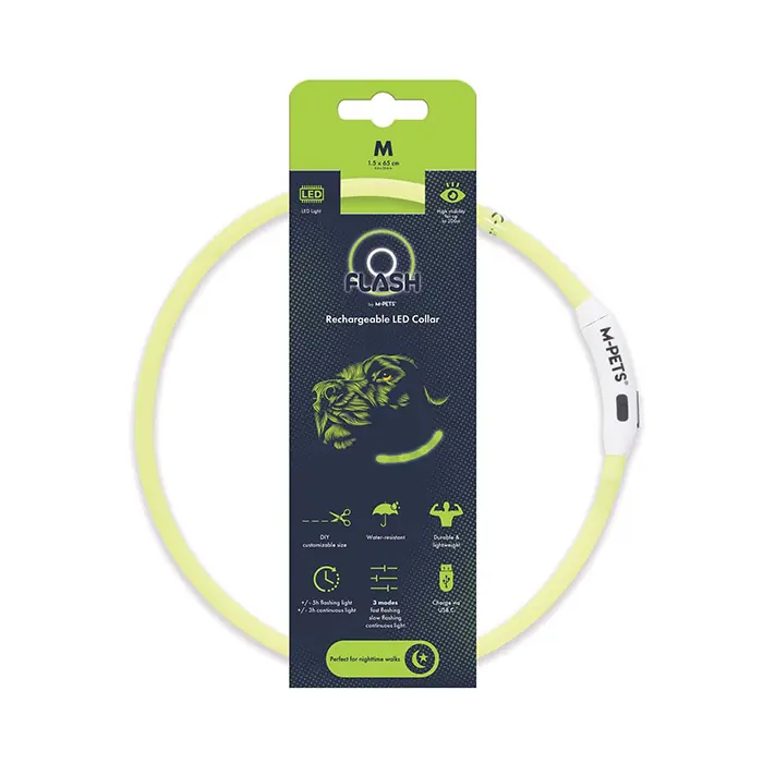 M-PETS FLASH LED KÖPEK BOYUN TASMASI MEDİUM 65CM