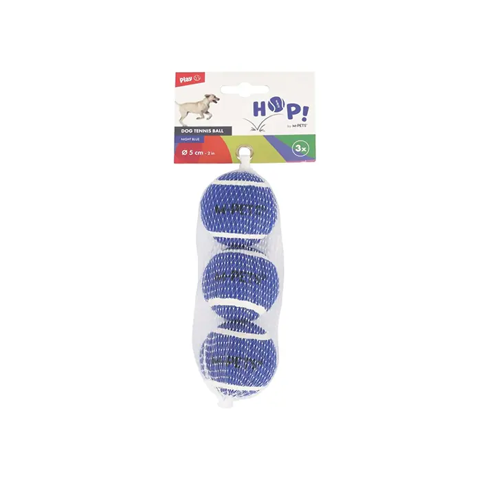 M-PETS HOP TENİS TOPU MAVİ 5CM 3LÜ SET