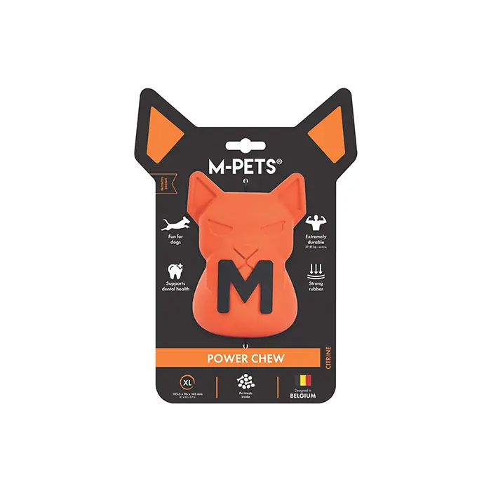 M-PETS POWER CHEW KAUÇUK KÖPEK ÖDÜL OYUNCAĞI CİTRİNE XLARGE