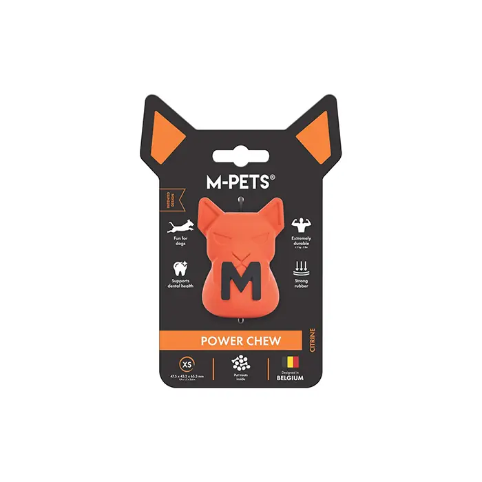 M-PETS POWER CHEW KAUÇUK KÖPEK ÖDÜL OYUNCAĞI CİTRİNE XSMALL