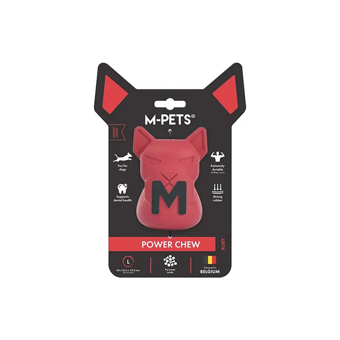 M-PETS POWER CHEW KAUÇUK KÖPEK ÖDÜL OYUNCAĞI RUBY LARGE