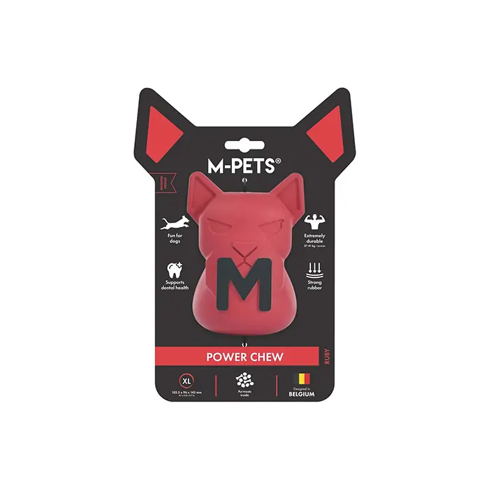 M-PETS POWER CHEW KAUÇUK KÖPEK ÖDÜL OYUNCAĞI RUBY XLARGE
