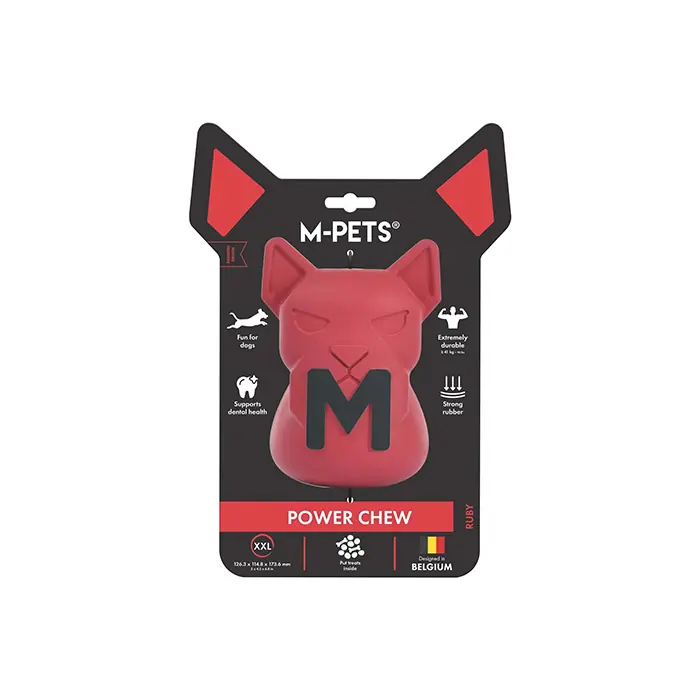 M-PETS POWER CHEW KAUÇUK KÖPEK ÖDÜL OYUNCAĞI RUBY XXLARGE