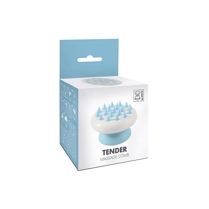 M-PETS TENDER DİKEN UÇLU MASAJ FIRÇASI MAVİ