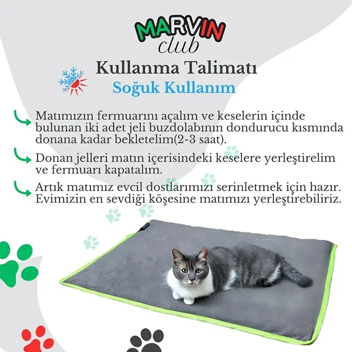 MARVİN EVCİL HAYVANLAR İÇİN SOĞUK SICAK KULLANILABİLEN İKLİMLENDİRME MATI 60X40CM