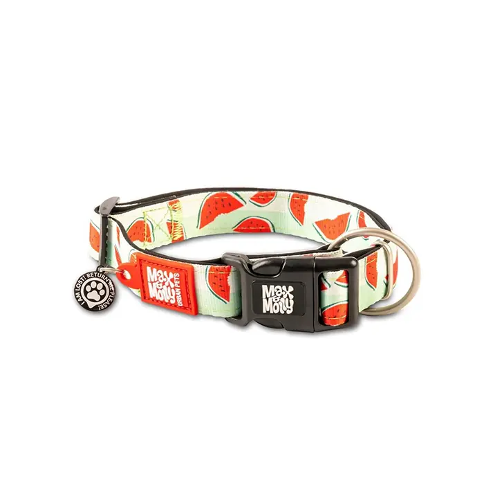 MAX & MOLLY WATERMELON SMART ID KÖPEK BOYUN TASMASI MEDİUM