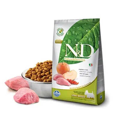 N&D TAHILSIZ YABAN DOMUZLU ELMALI KÜÇÜK IRK YETİŞKİN KÖPEK MAMASI 7 KG