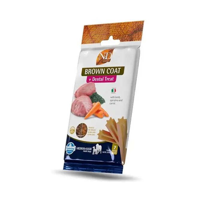 N&D TREAT DENTAL BROWN COAT MEDİUM-MAXİ KÖPEK ÖDÜLÜ 60 GR