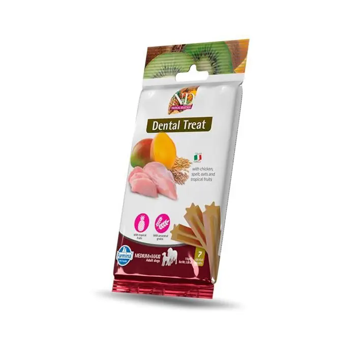 N&D TREAT DENTAL TROPİKAL TAVUKLU MEDİUM-MAXİ KÖPEK ÖDÜLÜ 60 GR