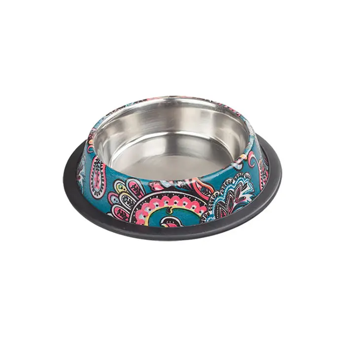 ORİPET ASR(ISBL) HİNT DESENLİ YEŞİL KÖPEK MAMA SU KABI 32OZ