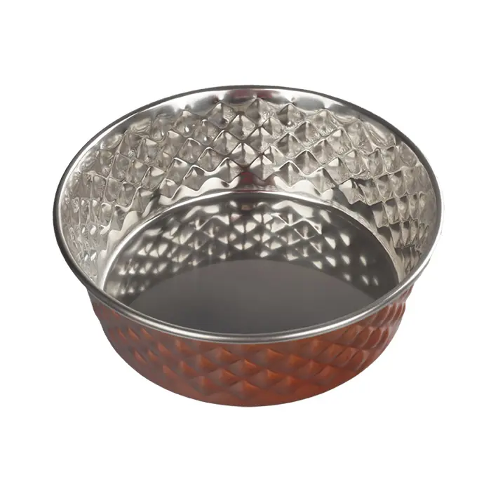 ORİPET ELMAS DESEN GOLD ÇELİK MAMA KABI 17.5CM