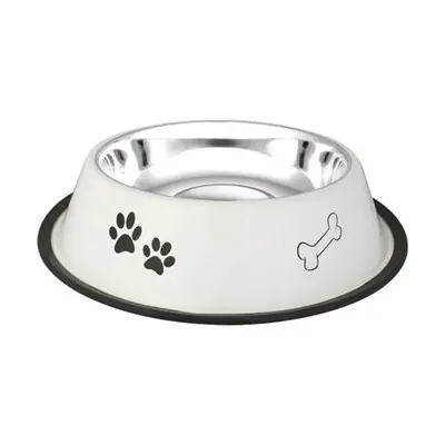 ORİPET PATİ-KEMİK DESENLİ ÇELİK KÖPEK MAMA KABI 24 OZ