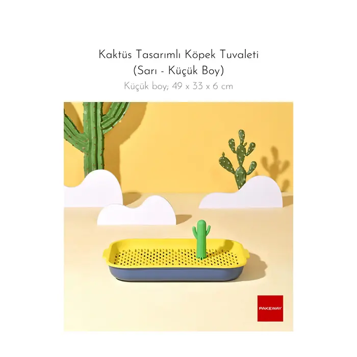 PAKEWAY KAKTÜS ÇİŞ PEDİ ALTLIĞI KÜÇÜK BOY SARI