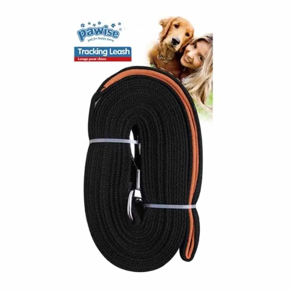 PAWİSE KÖPEKLER İÇİN YUMUŞAK DOKULU SİYAH GEZDİRME KAYIŞI 5 METRE