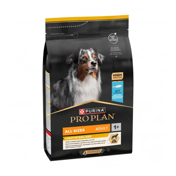 PRO PLAN ALL SİZE BEYAZ BALIKLI STERİLİSED-LİGHT YETİŞKİN KÖPEK MAMASI 14KG