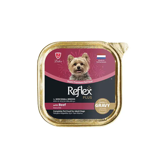 REFLEX PLUS GRAVY DANA ETLİ KÜÇÜK IRK YAŞ KÖPEK MAMASI 85GR