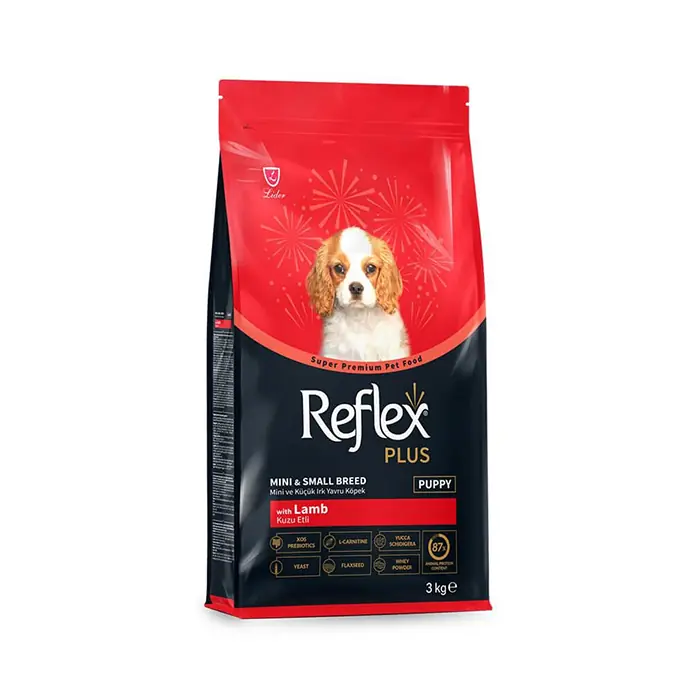 REFLEX PLUS KUZULU MİNİ VE KÜÇÜK IRK YAVRU KÖPEK MAMASI 3KG