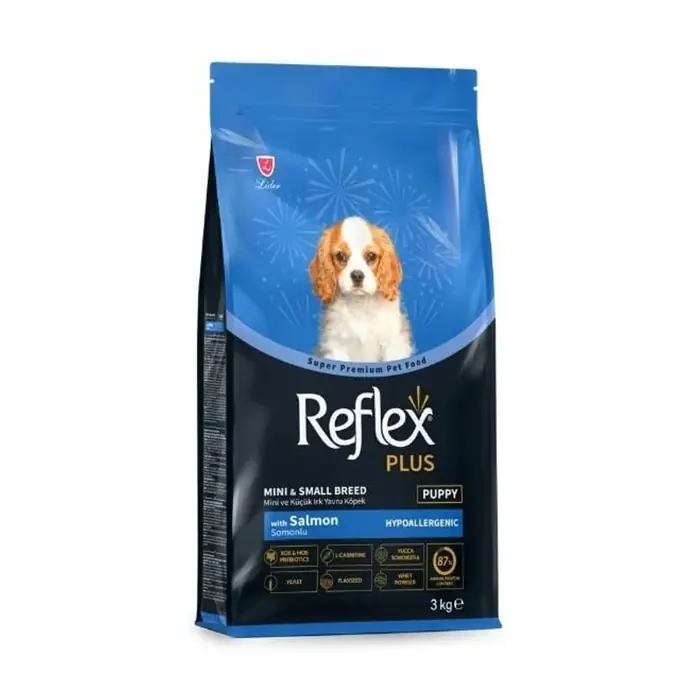 REFLEX PLUS SOMONLU MİNİ VE KÜÇÜK IRK YAVRU KÖPEK MAMASI 3KG