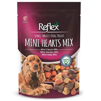 REFLEX SEMİ-MOİST MİNİ MİX KALP KÖPEK ÖDÜLÜ 150 GR