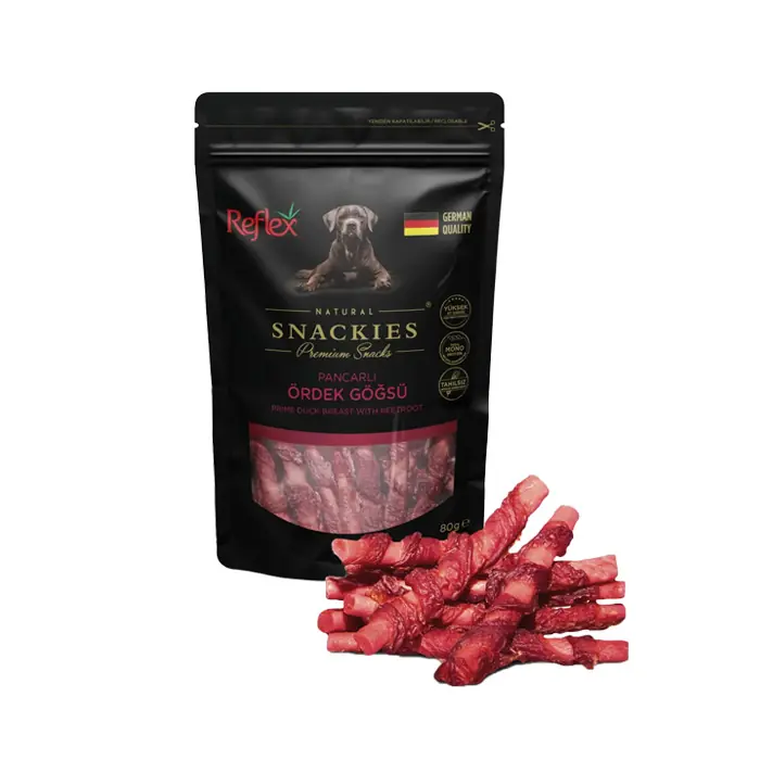 REFLEX SNACKİES PANCARLI ÖRDEK GÖĞSÜ KÖPEK ÖDÜLÜ 80 GR
