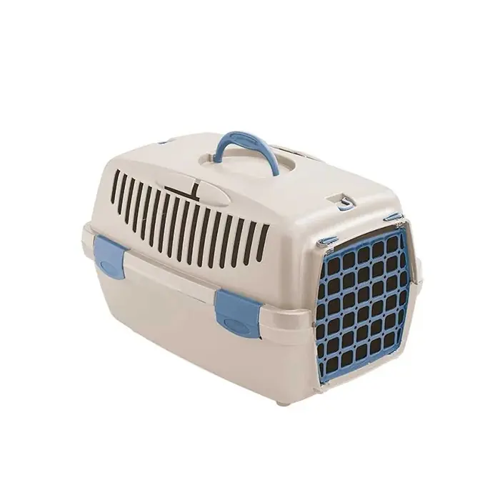 STEFANPLAST GULLİVER 1 KEDİ VE KÖPEK TAŞIMA KAFESİ 48X32X31CM MAVİ BEJ