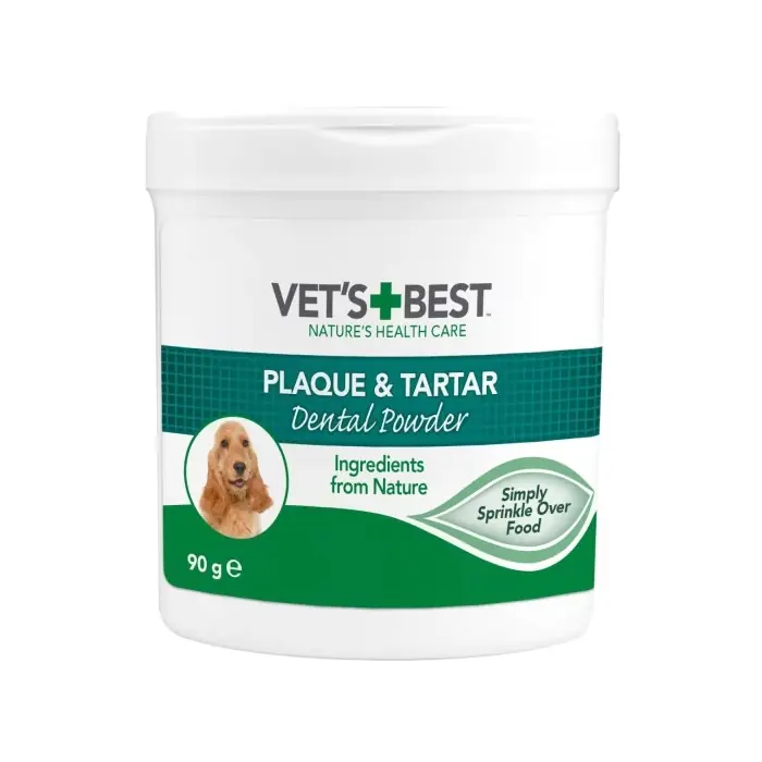 VET'S BEST KÖPEKLER İÇİN DENİZ VE SPİRULİNA YOSUNU ÖZLÜ PLAK VE TARTAR ÖNLEYİCİ AĞIZ BAKIM TOZU 90GR