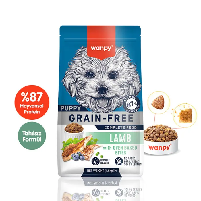 WANPY TAHILSIZ KUZULU YAVRU KÖPEK MAMASI 1,5 KG