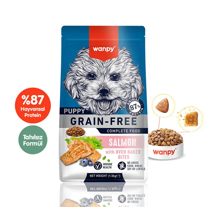 WANPY TAHILSIZ SOMONLU YAVRU KÖPEK MAMASI 1,5 KG