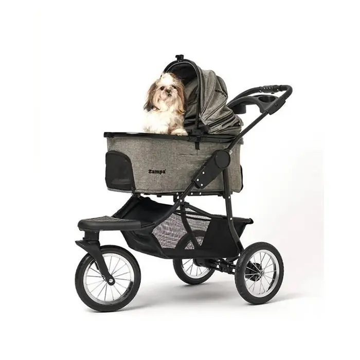 ZAMPA MELONA KEDİ VE KÖPEK TAŞIMA ARABASI GRİ 57X84X107CM