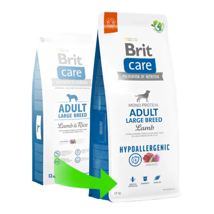 BRİT CARE HYPO-ALLERGENİC MONO PROTEİN KUZULU BÜYÜK IRK YETİŞKİN KÖPEK MAMASI 12KG