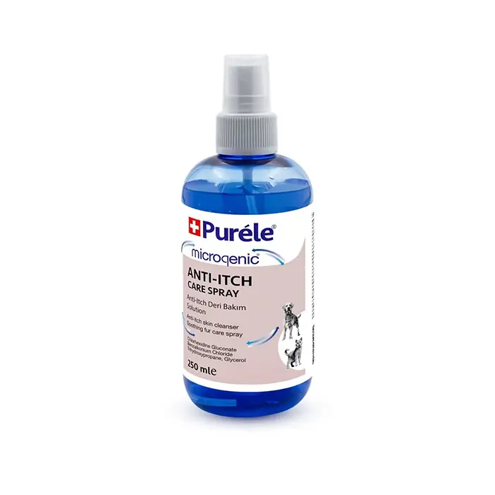 PURELE ANTİ ITCHİNG KEDİ VE KÖPEKLER İÇİN KAŞINTI GİDERİCİ KORUYUCU SPREY 250ML