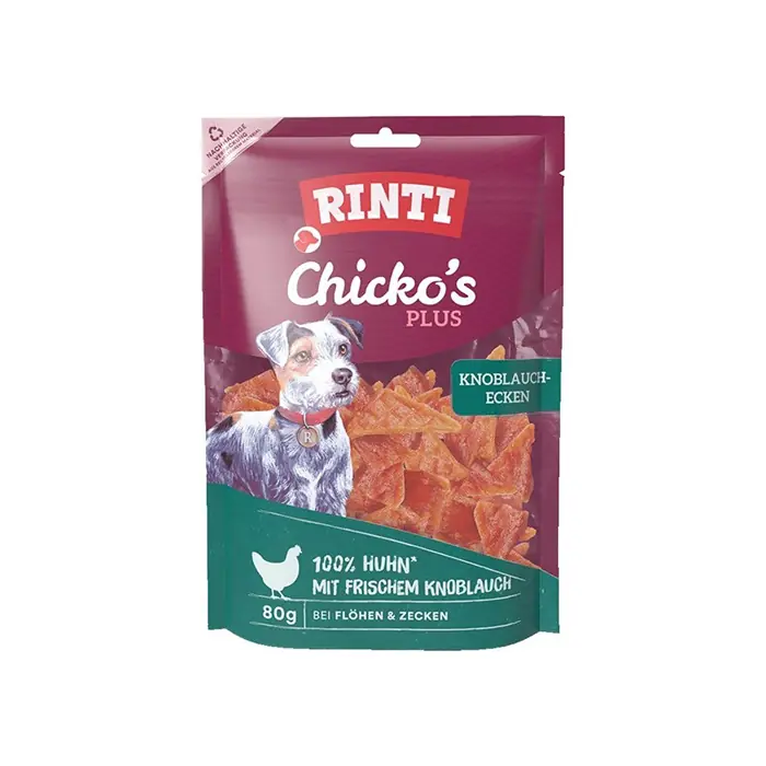 RINTI CHİCKO'S PLUS SARIMSAKLI ÜÇGEN KÖPEK ÖDÜLÜ 80 GR
