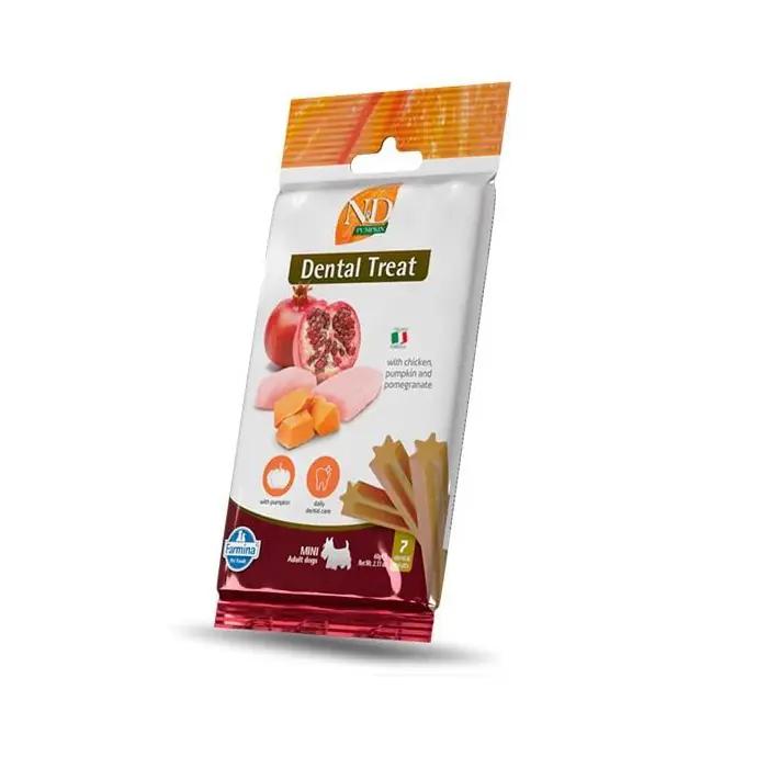 N&D TREAT DENTAL TAVUKLU BALKABAKLI MİNİ KÖPEK ÖDÜLÜ 60 GR