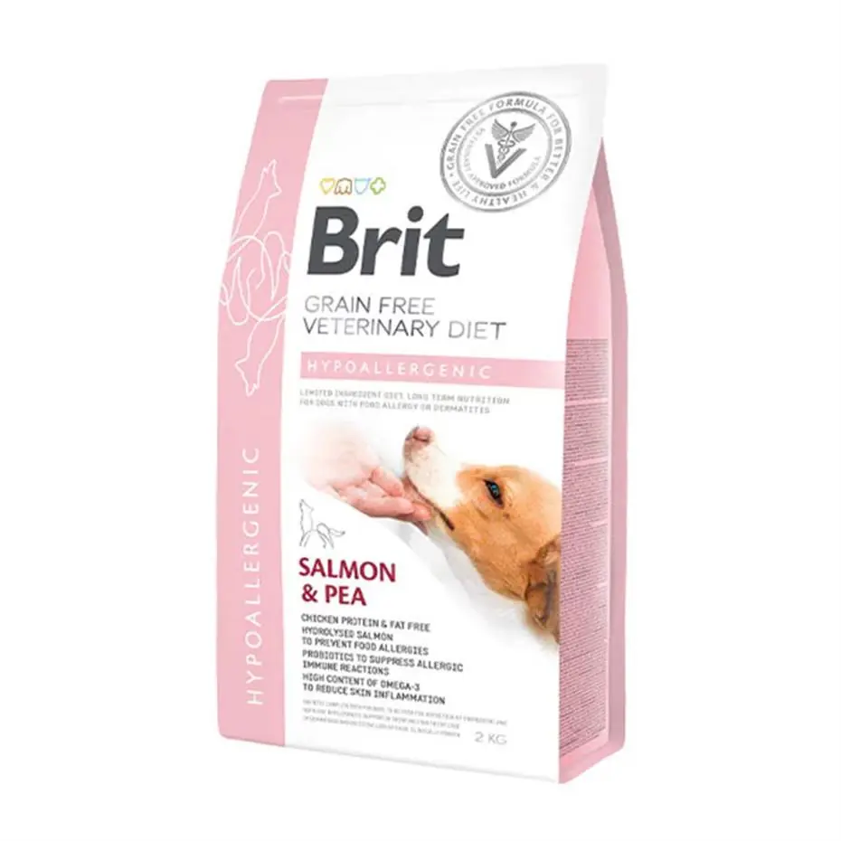 BRİT VETERİNARY DİET HYPO-ALLERGENİC CİLT SAĞLIĞI DESTEKLEYİCİ TAHILSIZ KÖPEK MAMASI 2 KG
