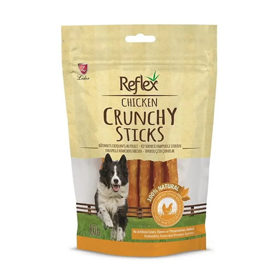 REFLEX TAVUK PARÇALI ÇITIR ÇUBUK KÖPEK ÖDÜLÜ 80GR