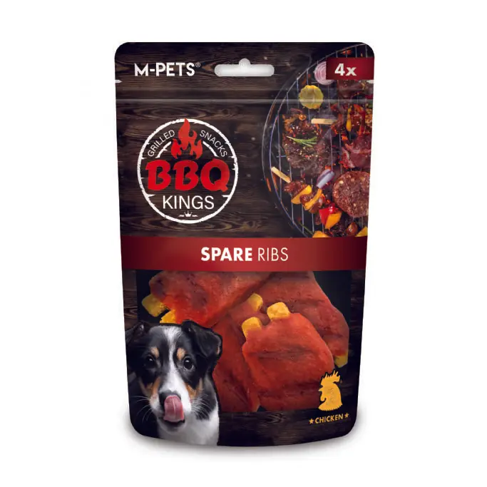 M-PETS BBQ KİNGS SPARE RİBS TAVUKLU KÖPEK ÖDÜL MAMASI 85GR
