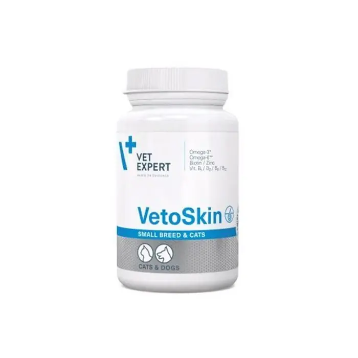 VET EXPERT VETOSKİN KEDİ VE KÖPEKLER İÇİN TÜY-CİLT GELİŞİMİ DESTEKLEYİCİ KAPSÜL 90 ADET