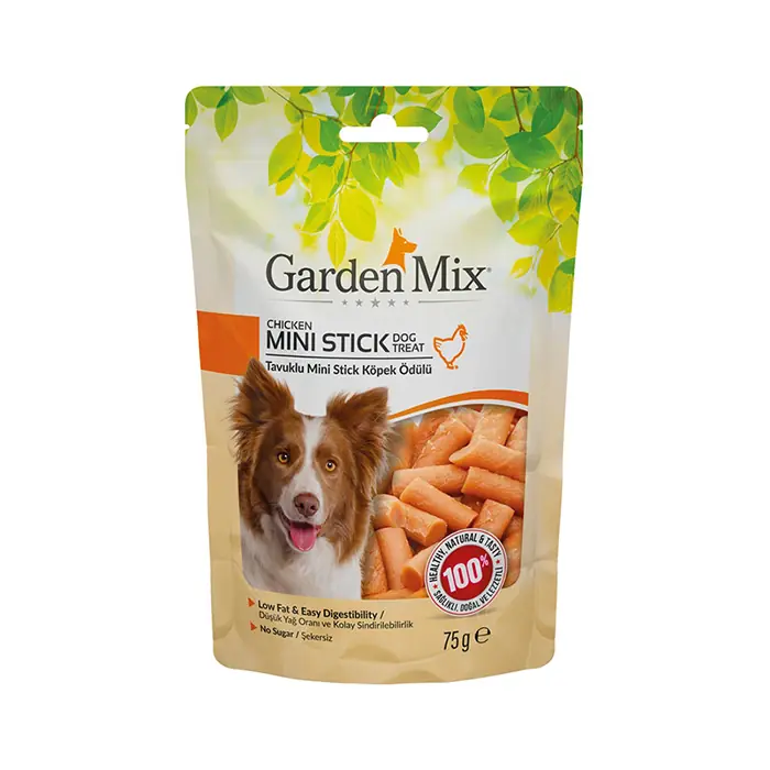 GARDEN MİX MİNİ STİCK TAVUK ETLİ KÖPEK ÖDÜLÜ 75 GR