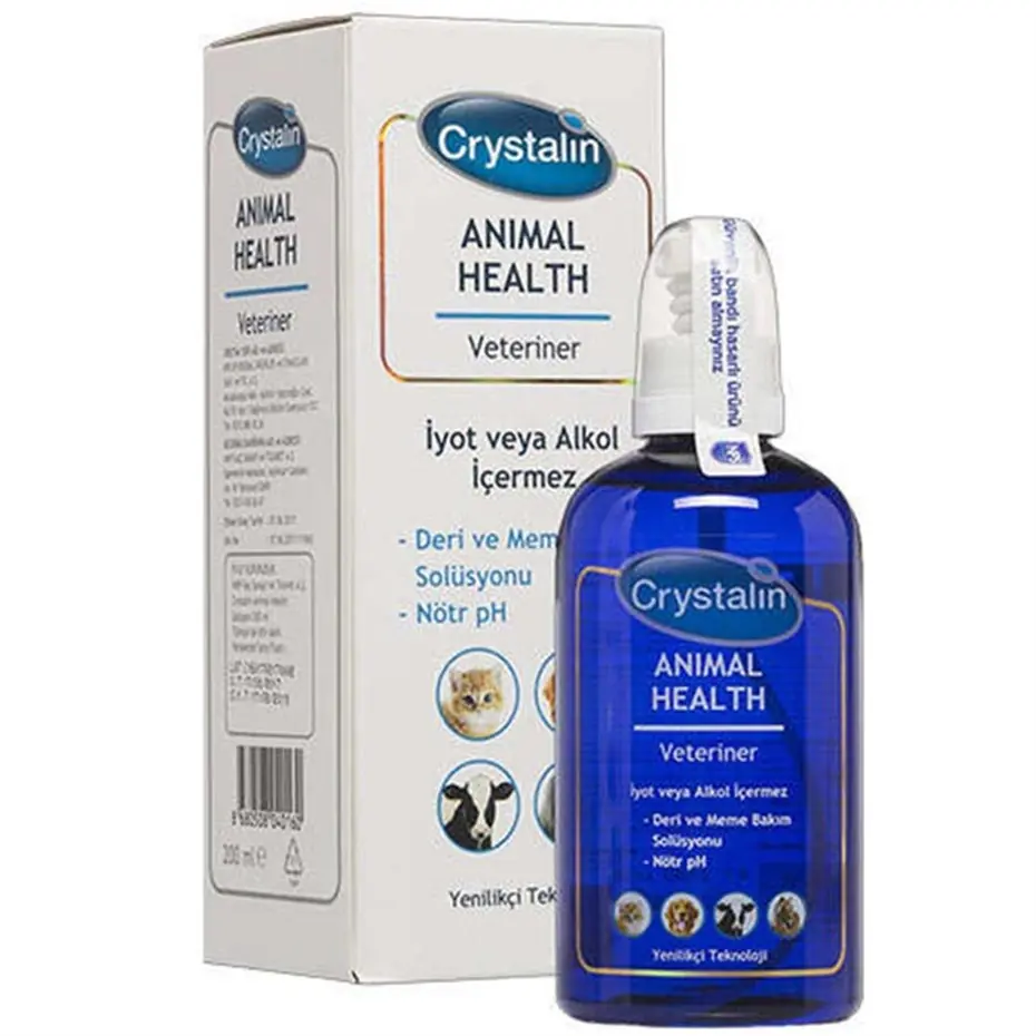 CRYSTALİN ANİMAL HEALTH YARA BAKIM SOLÜSYONU VE DEZENFEKTAN 250ML
