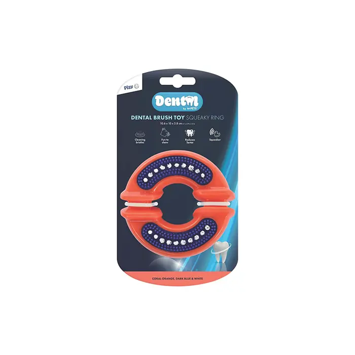 M-PETS DENTAL SQUEAKY RİNG DİŞ FIRÇALI KÖPEK OYUNCAĞI
